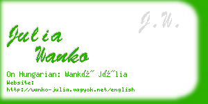 julia wanko business card